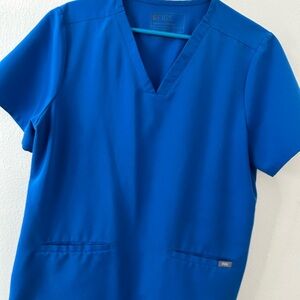 FIGS Royal Blue Technical Scrub Top